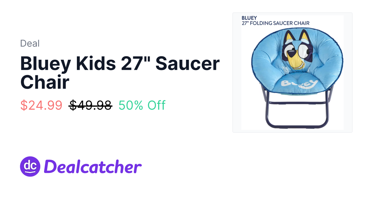 Walmart - Bluey Kids 27" Saucer Chair $24.99