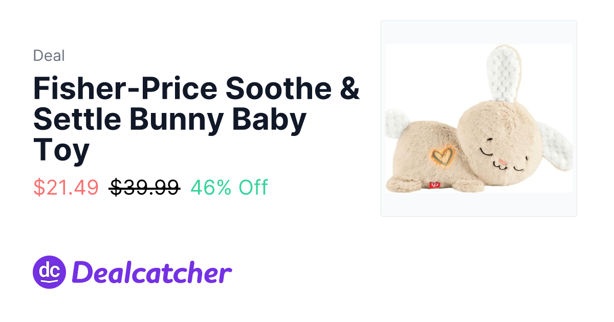 Amazon - Fisher-Price Soothe & Settle Bunny Baby Toy $21.49