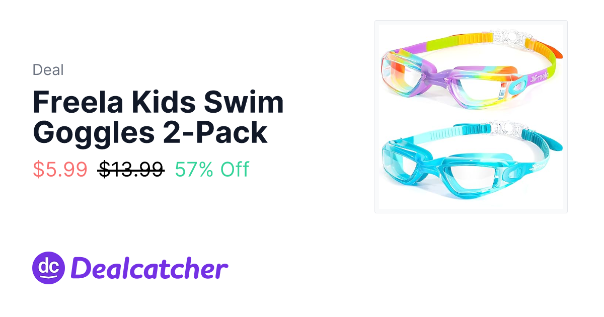 Amazon - Freela Kids Swim Goggles 2-Pack $5.99