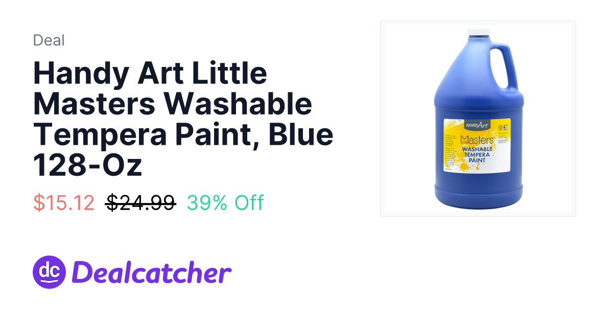 Amazon - Handy Art Little Masters Washable Tempera Paint, Blue 128-Oz $15.12