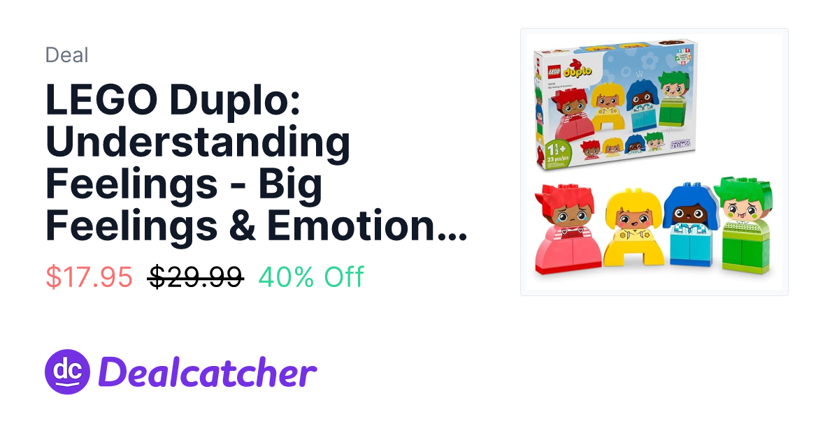 Amazon - LEGO Duplo: Understanding Feelings - Big Feelings & Emotions 23-Piece $17.95