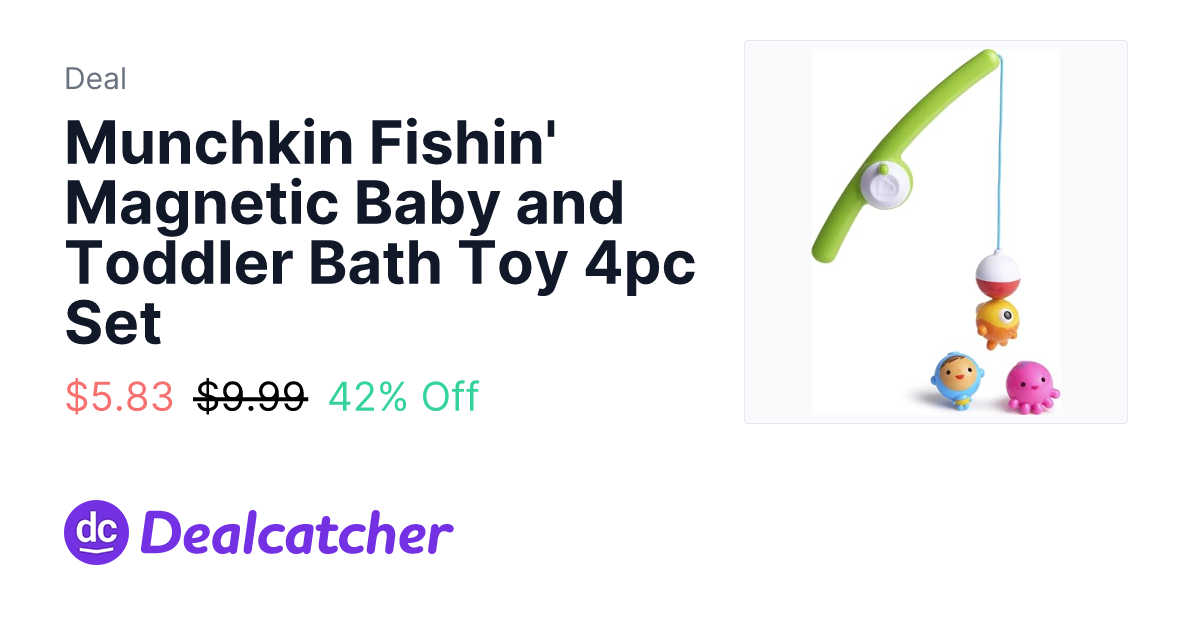 Amazon - Munchkin Fishin' Magnetic Baby and Toddler Bath Toy 4pc Set $5.83