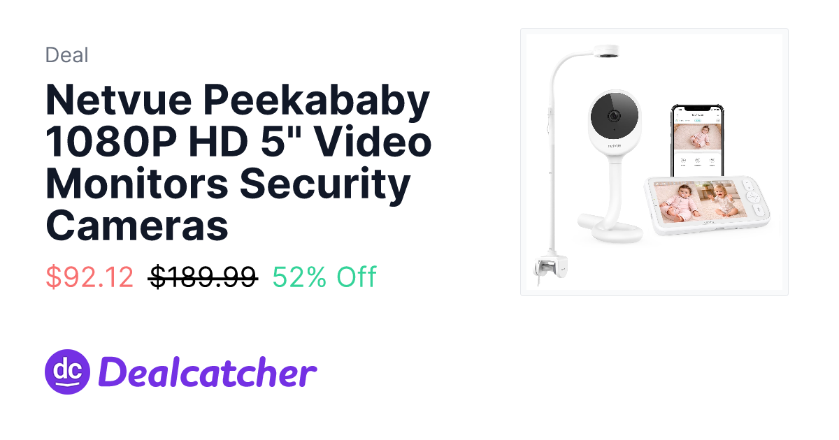 Walmart - Netvue Peekababy 1080P HD 5" Video Monitors Security Cameras $92.12