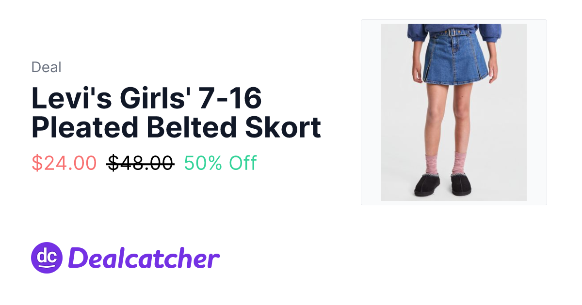 Macy's - Levi's Girls' 7-16 Pleated Belted Skort $24.00