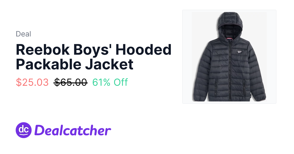 Macy's - Reebok Boys' Hooded Packable Jacket $25.03
