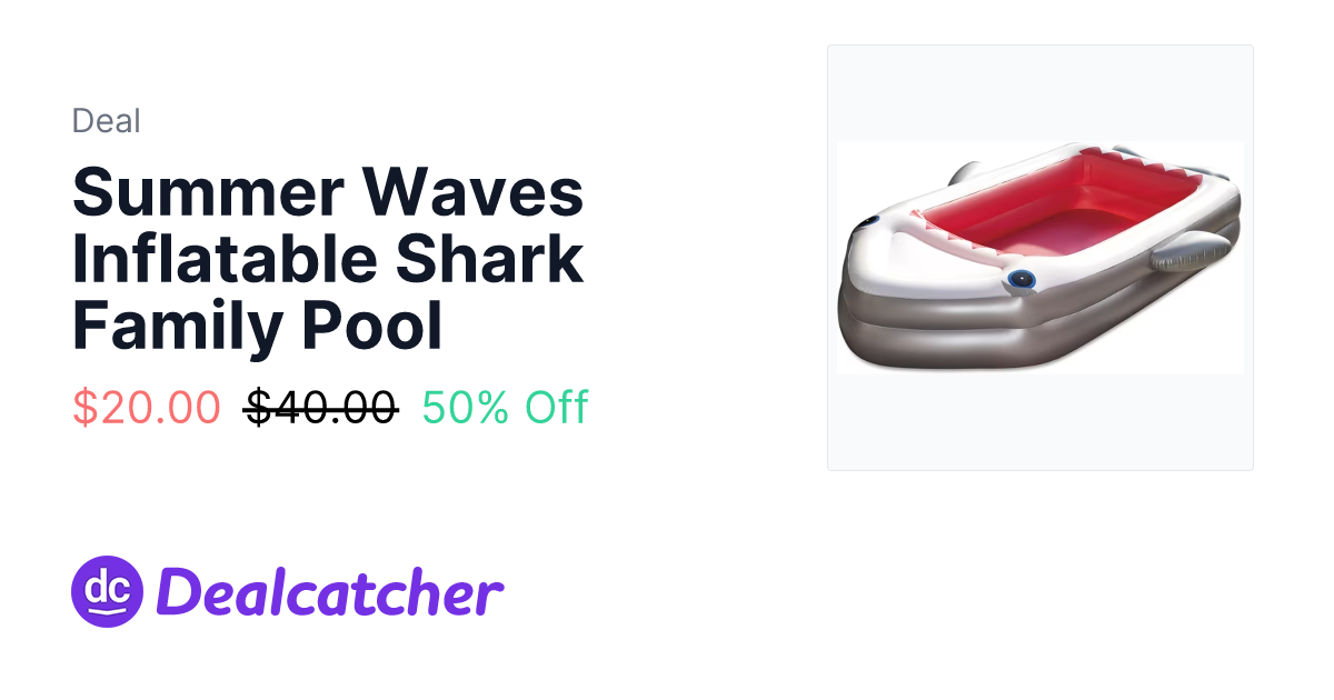 Walmart - Summer Waves Inflatable Shark Family Pool $20.00