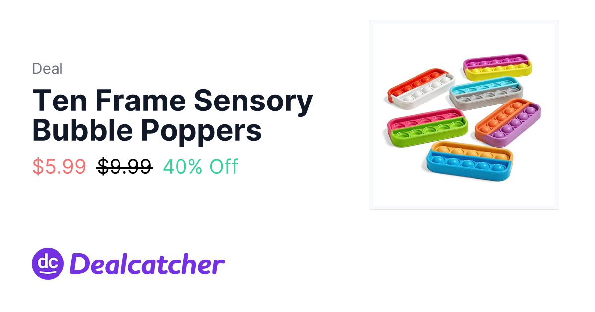 Amazon - Ten Frame Sensory Bubble Poppers $5.99