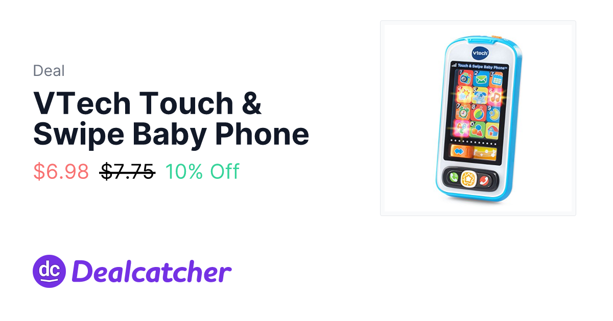 Amazon - VTech Touch & Swipe Baby Phone $6.98