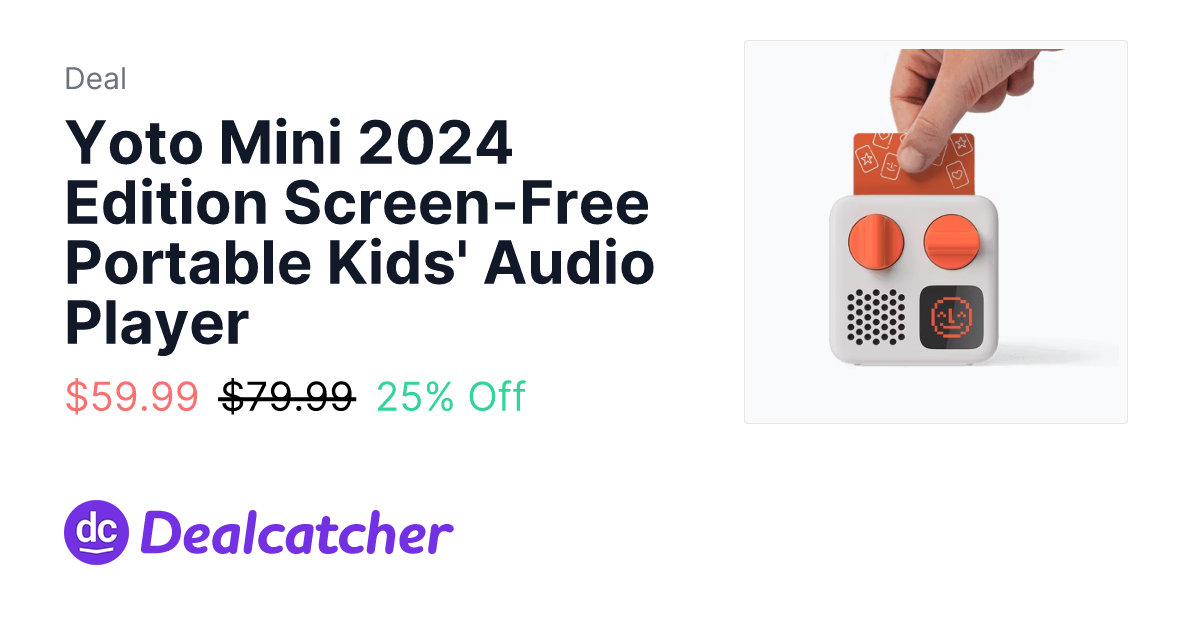 Walmart - Yoto Mini 2024 Edition Screen-Free Portable Kids' Audio Player $59.99