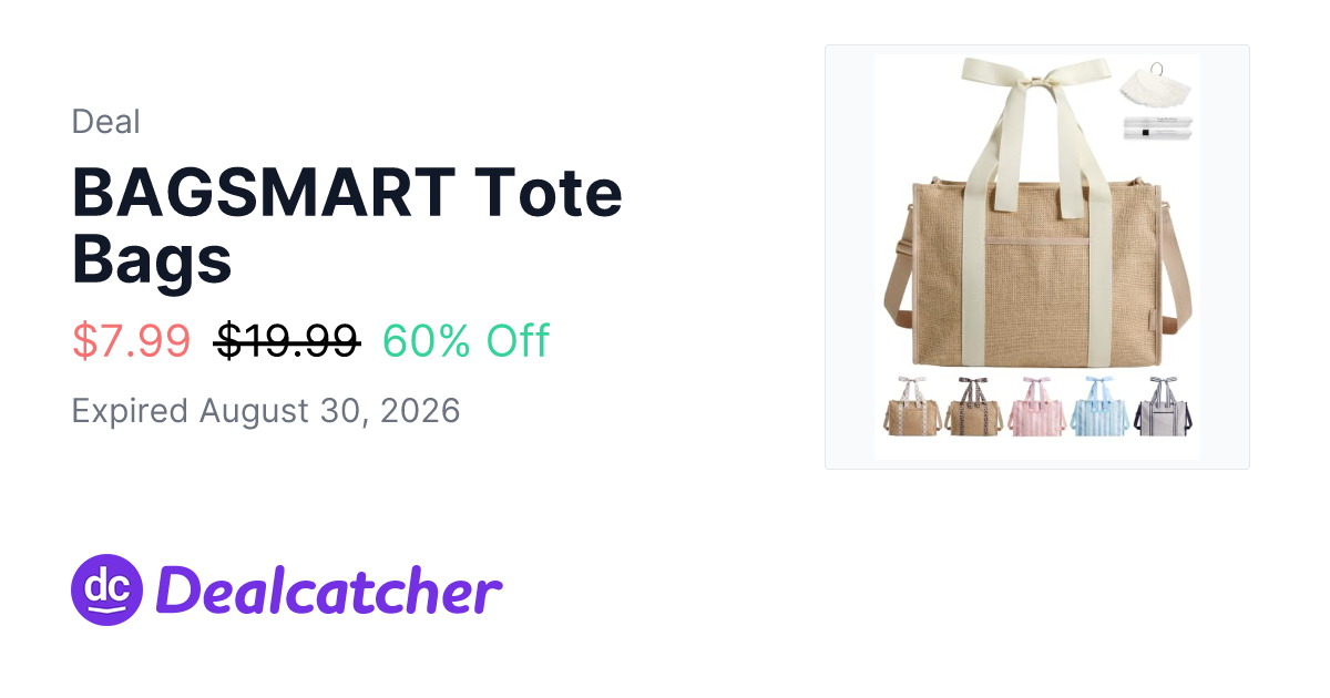 Amazon - BAGSMART Tote Bags $7.99