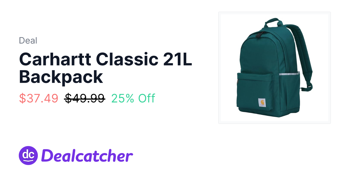 Amazon - Carhartt Classic 21L Backpack $37.49