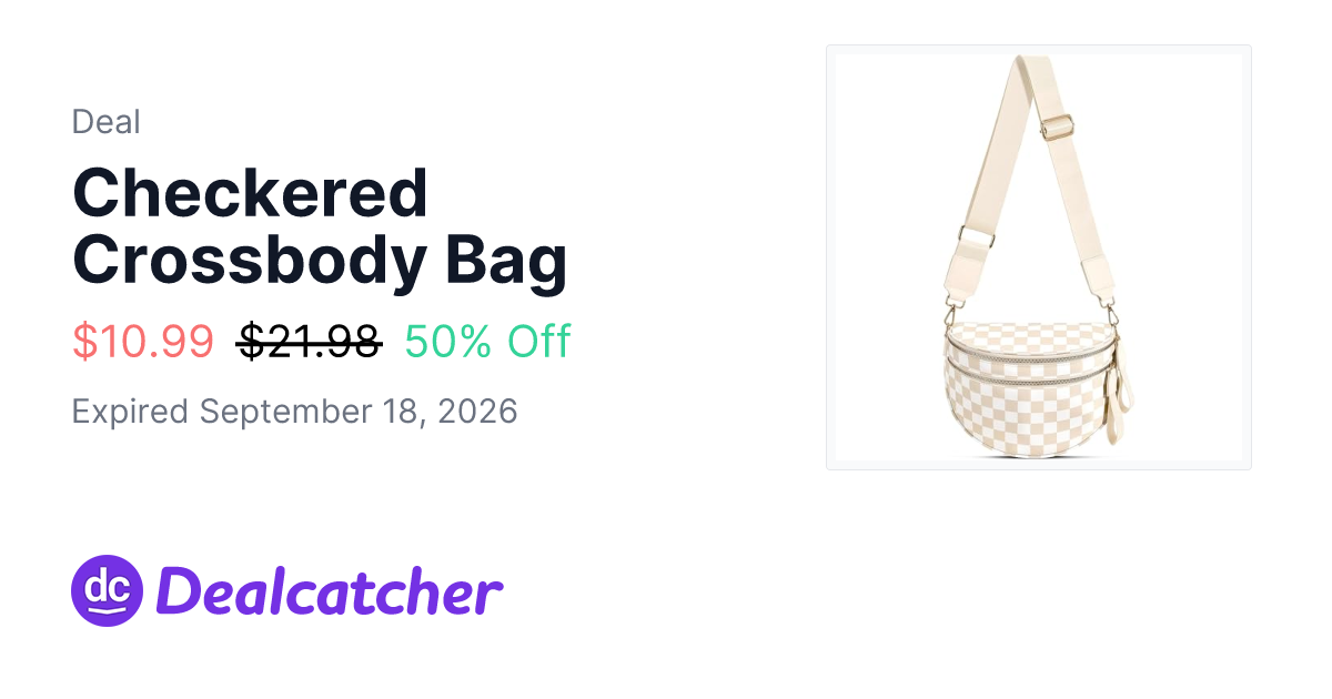 Amazon - Checkered Crossbody Bag $10.99
