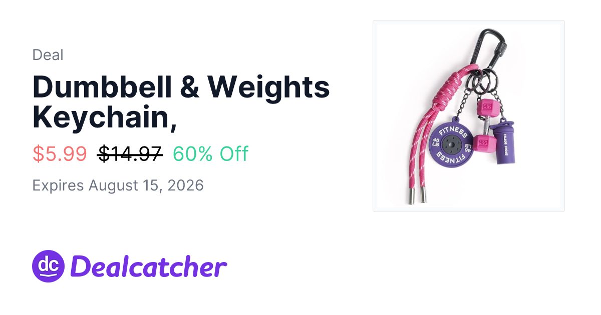 Amazon - Dumbbell & Weights Keychain, $5.99