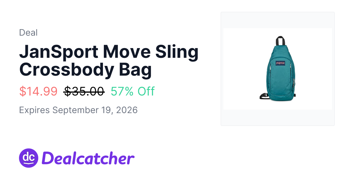 Woot - JanSport Move Sling Crossbody Bag $14.99