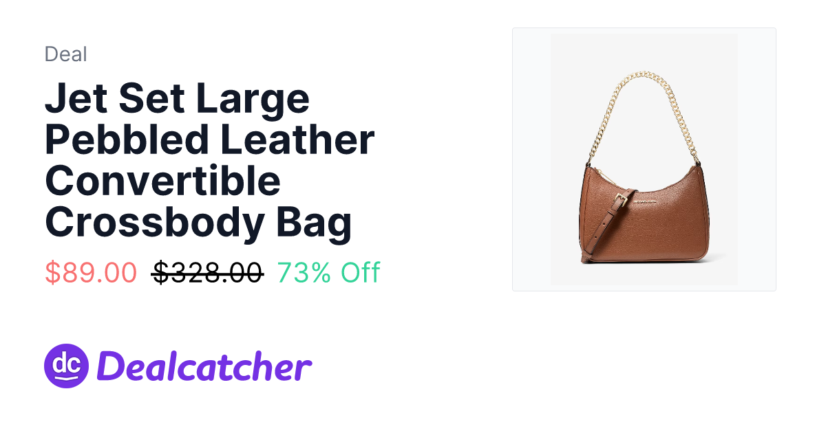 Michael Kors - Jet Set Large Pebbled Leather Convertible Crossbody Bag $89.00