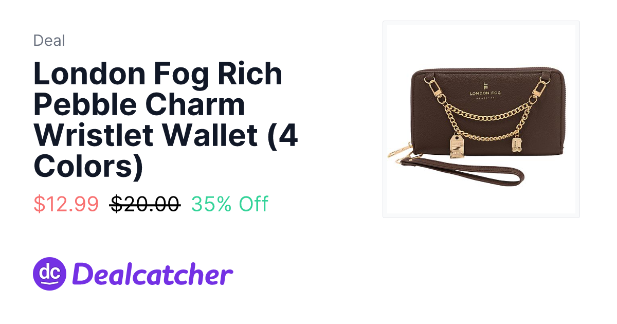 HSN - London Fog Rich Pebble Charm Wristlet Wallet (4 Colors) $12.99