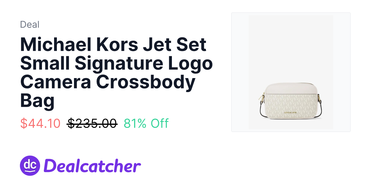 Shop Simon - Michael Kors Jet Set Small Signature Logo Camera Crossbody Bag $44.10