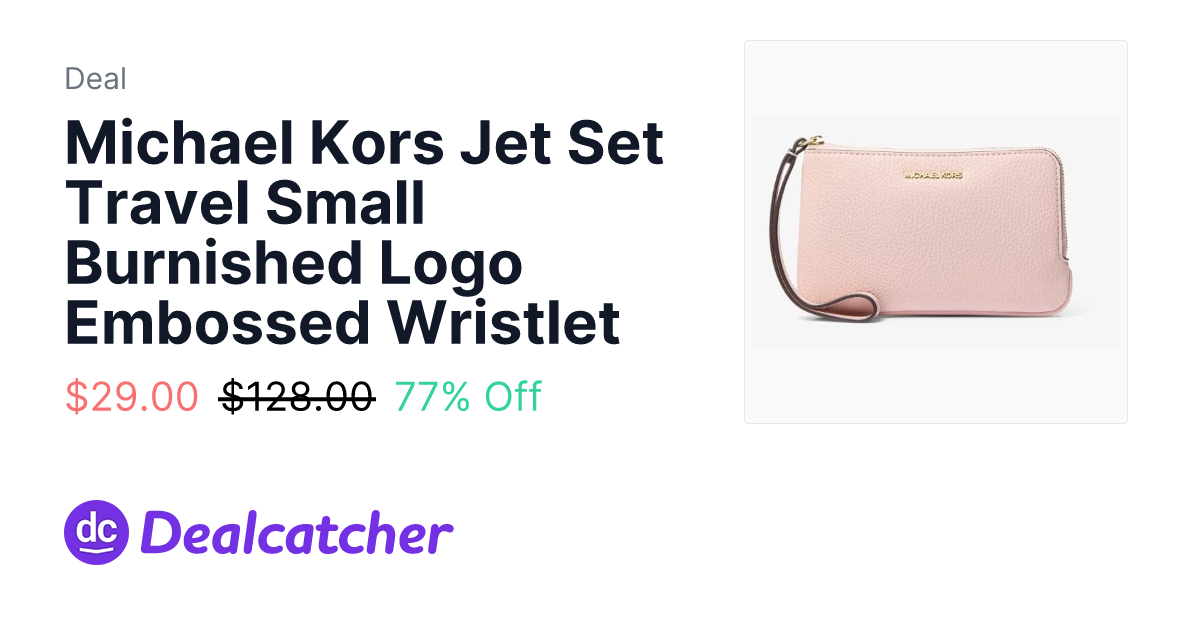 Michael Kors - Michael Kors Jet Set Travel Small Burnished Logo Embossed Wristlet $29.00
