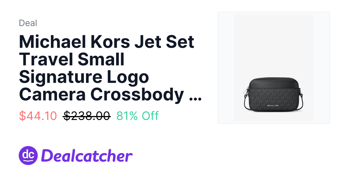 Shop Simon - Michael Kors Jet Set Travel Small Signature Logo Camera Crossbody Bag $44.10