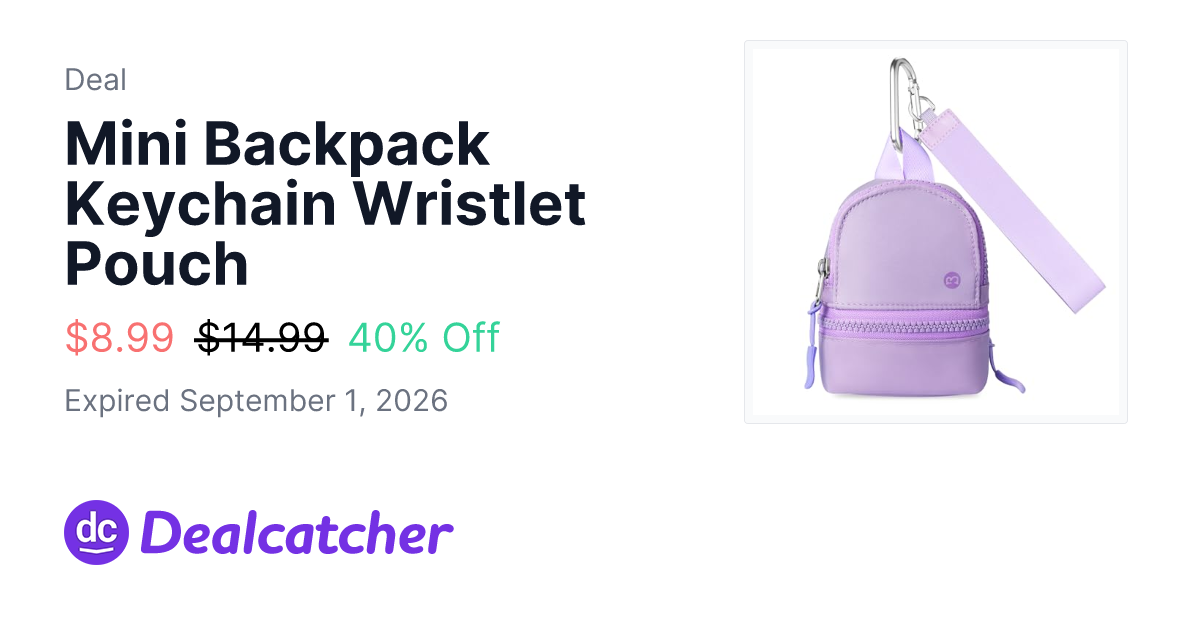 Amazon - Mini Backpack Keychain Wristlet Pouch $8.99