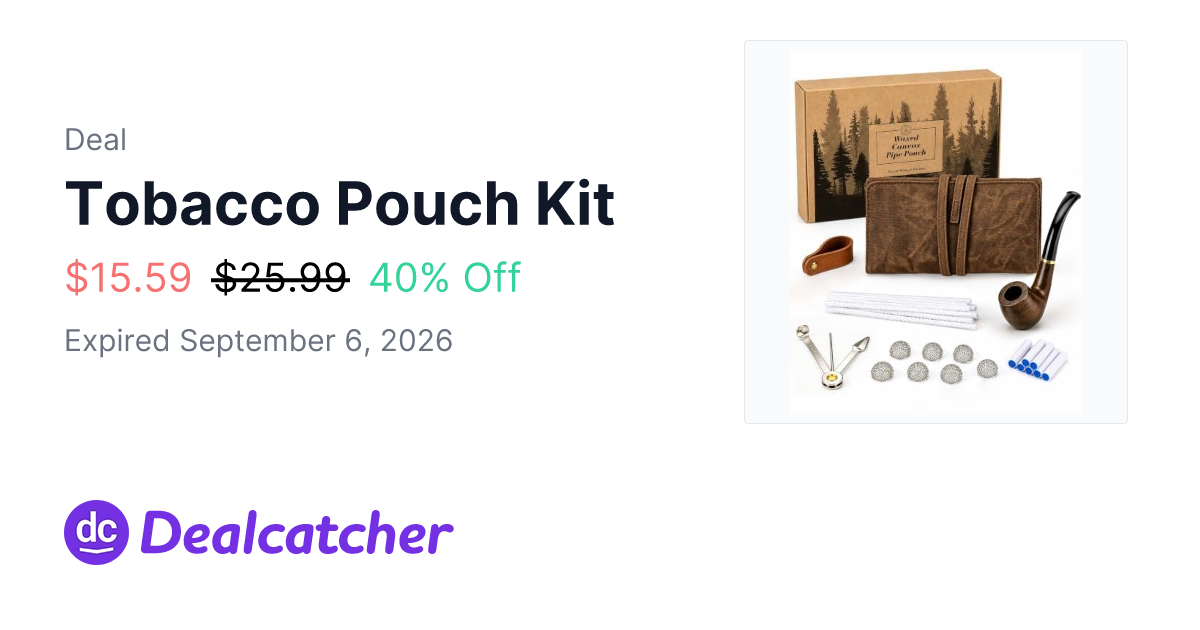 Amazon - Tobacco Pouch Kit $15.59
