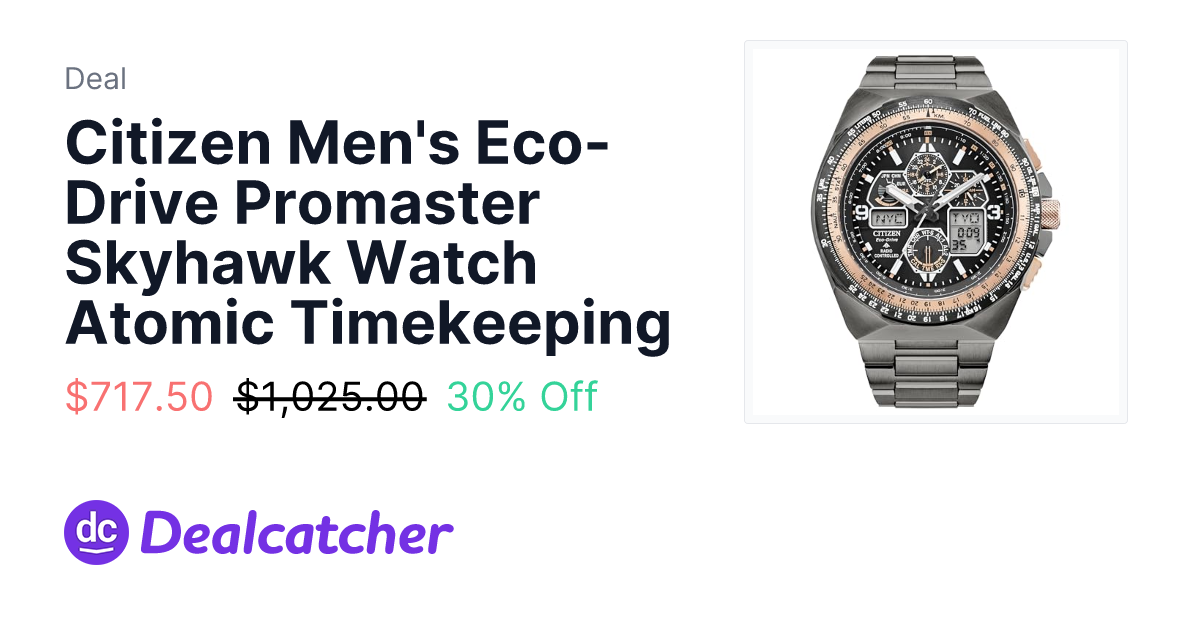 Amazon - Citizen Men's Eco-Drive Promaster Skyhawk Watch Atomic Timekeeping $717.50