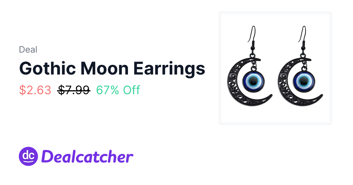 Amazon - Gothic Moon Earrings $2.63