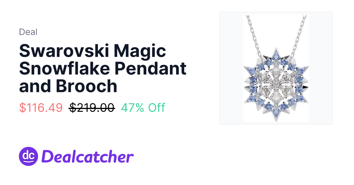 Jomashop - Swarovski Magic Snowflake Pendant and Brooch $116.49