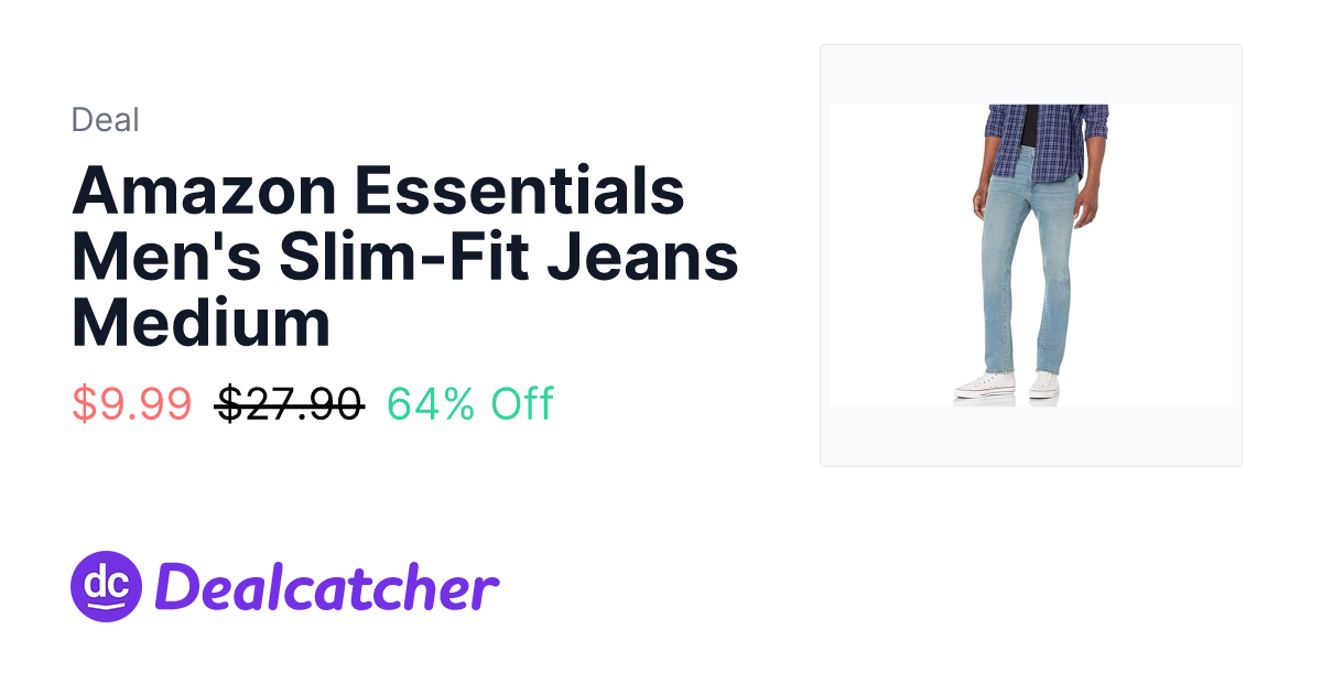 Woot - Amazon Essentials Men's Slim-Fit Jeans Medium $9.99