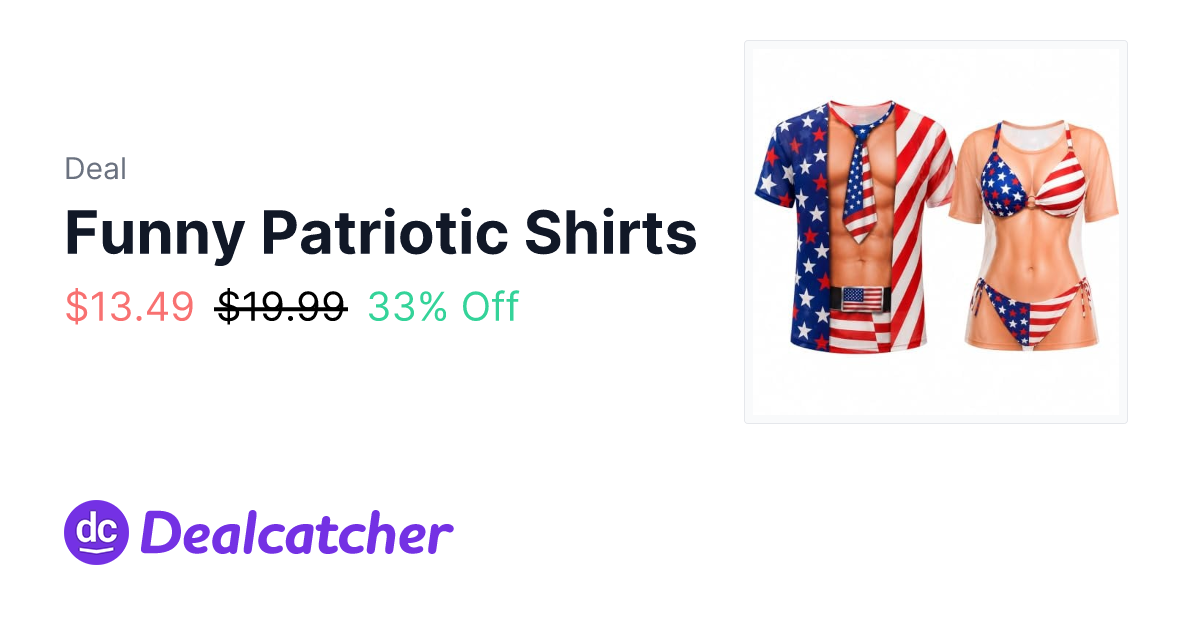 Amazon - Funny Patriotic Shirts $13.49