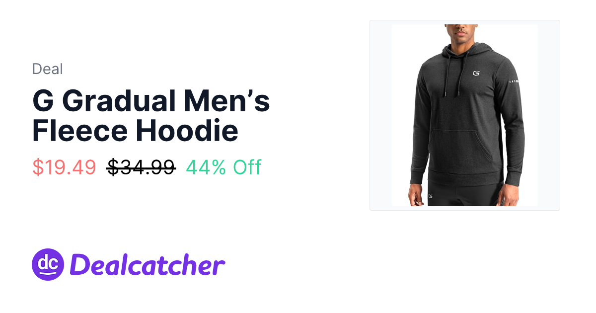 Amazon - G Gradual Men’s Fleece Hoodie $19.49
