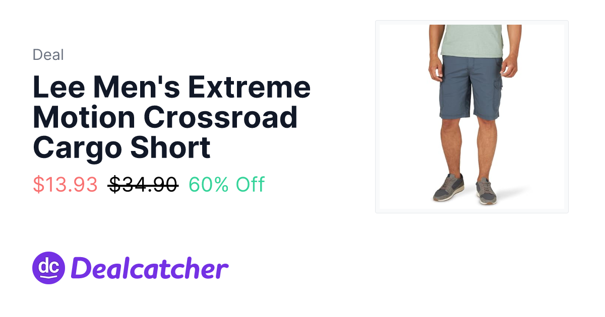 Amazon - Lee Men's Extreme Motion Crossroad Cargo Short $13.93