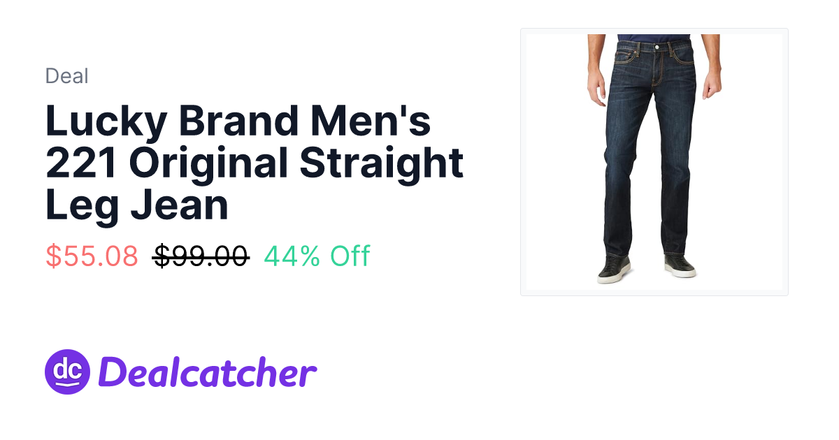 Amazon - Lucky Brand Men's 221 Original Straight Leg Jean $55.08