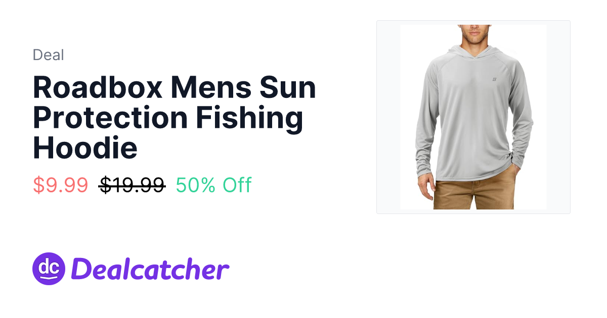 Amazon - Roadbox Mens Sun Protection Fishing Hoodie $9.99