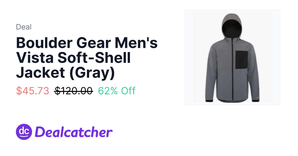 REI - Boulder Gear Men's Vista Soft-Shell Jacket (Gray) $45.73