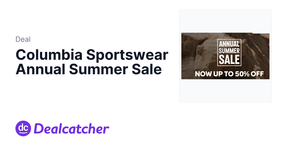 Columbia - Columbia Sportswear Annual Summer Sale