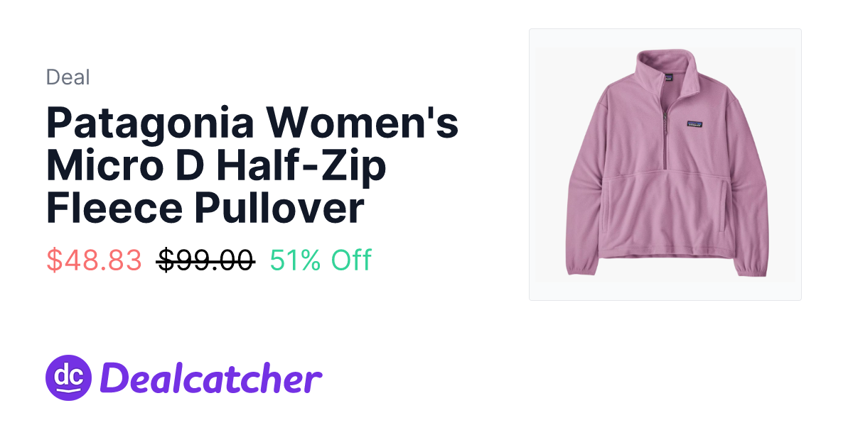 REI - Patagonia Women's Micro D Half-Zip Fleece Pullover $48.83