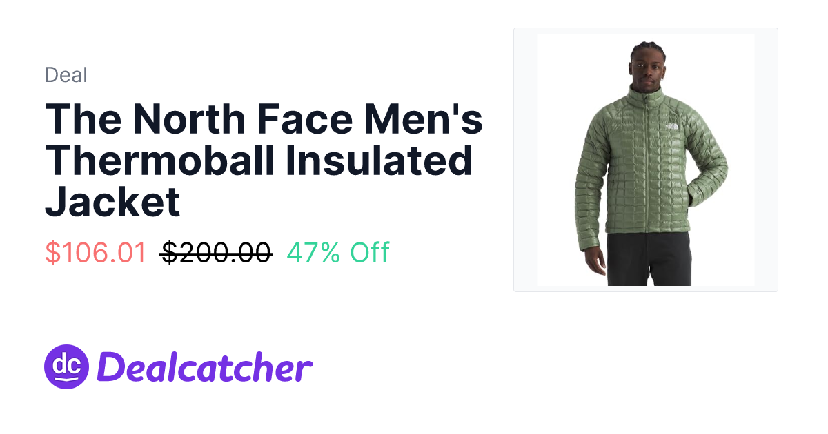 Amazon - The North Face Men's Thermoball Insulated Jacket $106.01