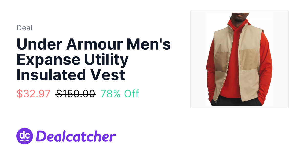 Dicks Sporting Goods - Under Armour Men's Expanse Utility Insulated Vest $32.97