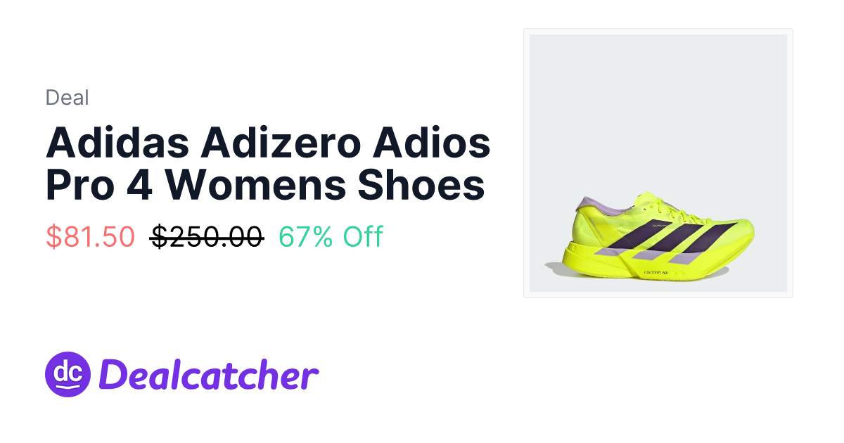 Shop Simon - Adidas Adizero Adios Pro 4 Womens Shoes $81.50