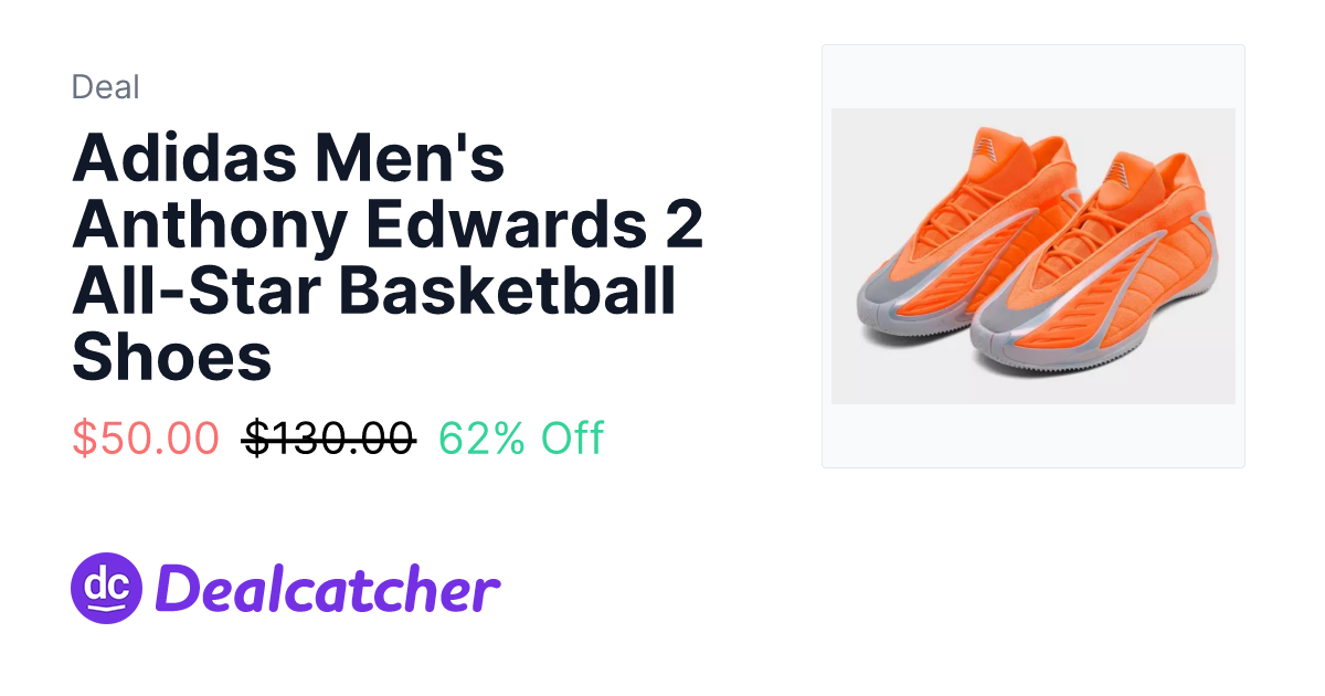 Finish Line - Adidas Men's Anthony Edwards 2 All-Star Basketball Shoes $50.00