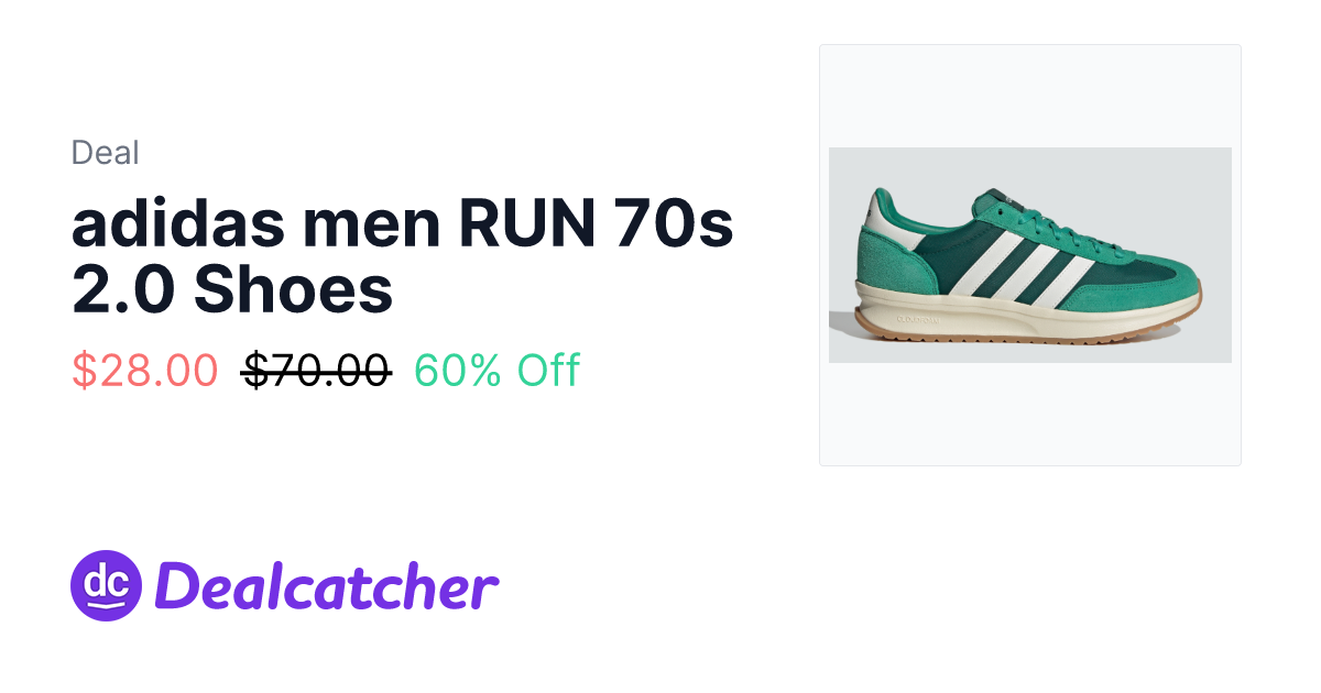 eBay - adidas men RUN 70s 2.0 Shoes $28.00