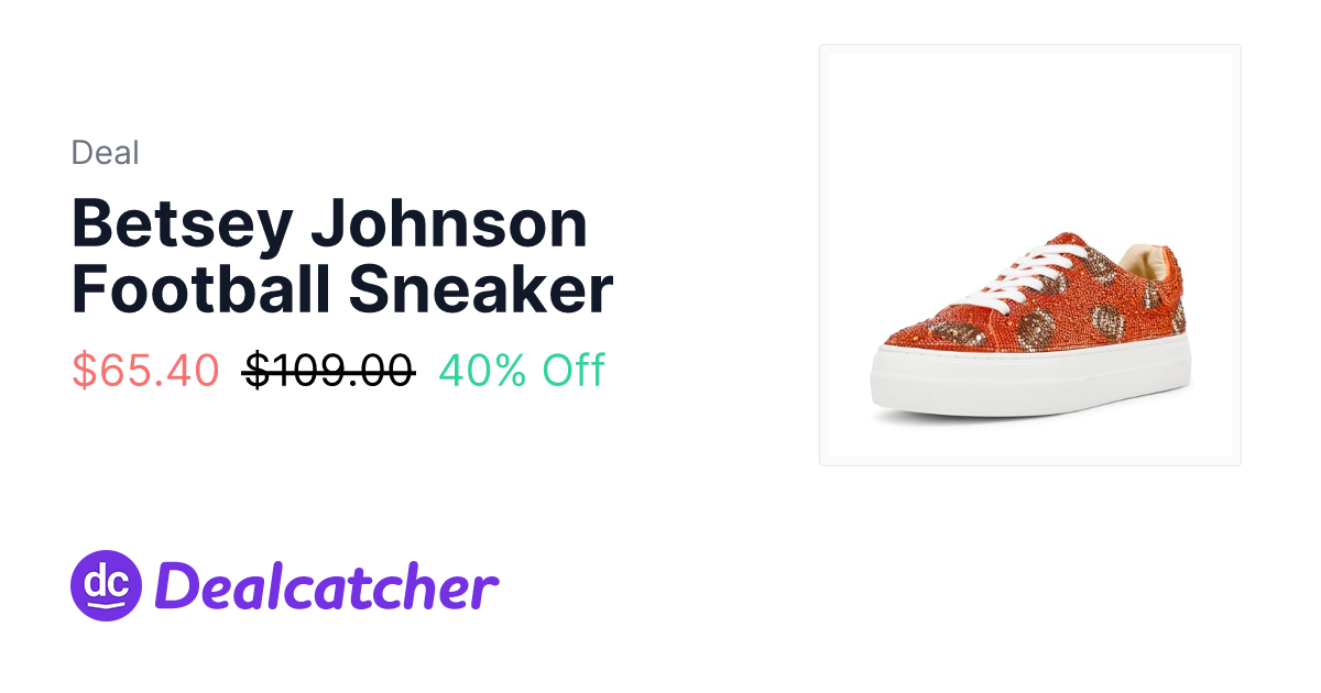 Amazon - Betsey Johnson Football Sneaker $65.40