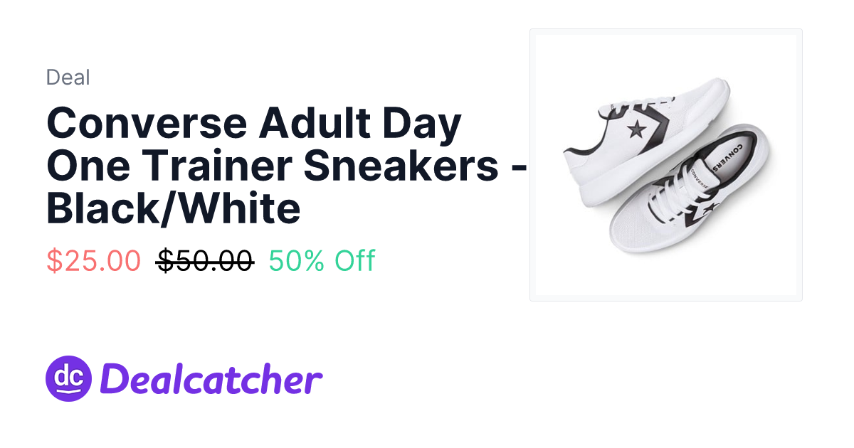 Target - Converse Adult Day One Trainer Sneakers - Black/White $25.00