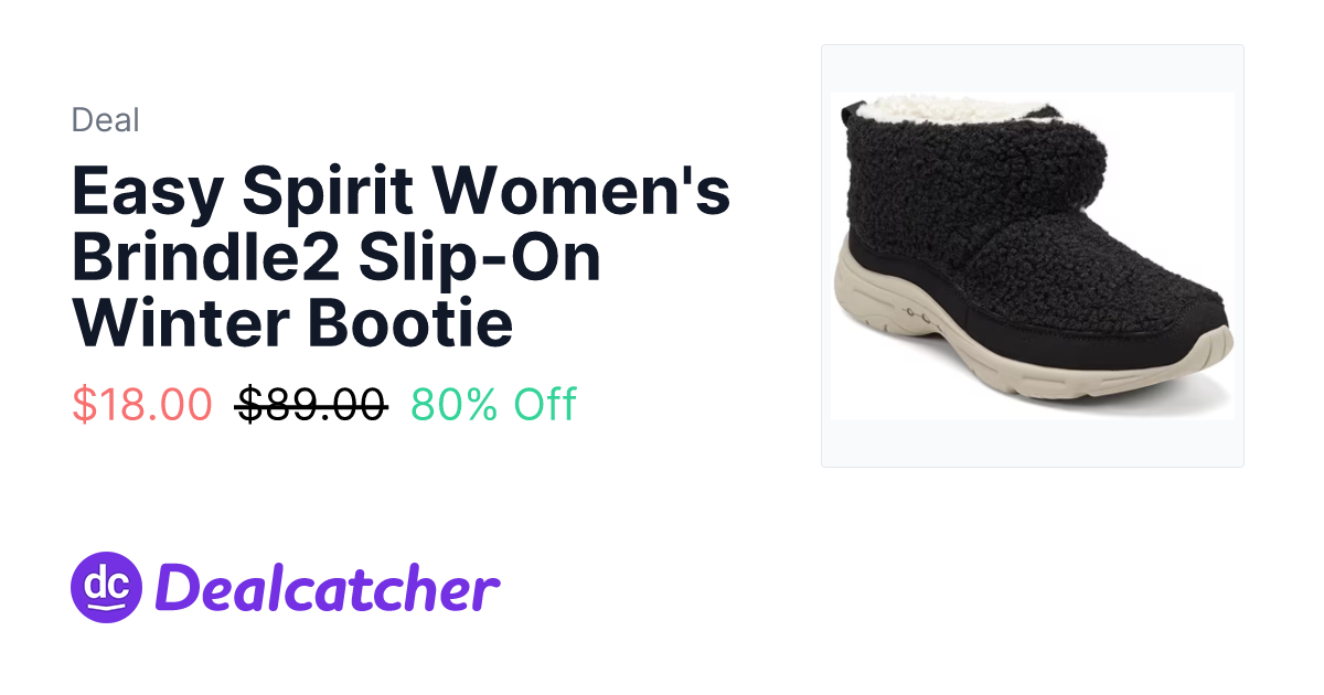 Walmart - Easy Spirit Women's Brindle2 Slip-On Winter Bootie $18.00