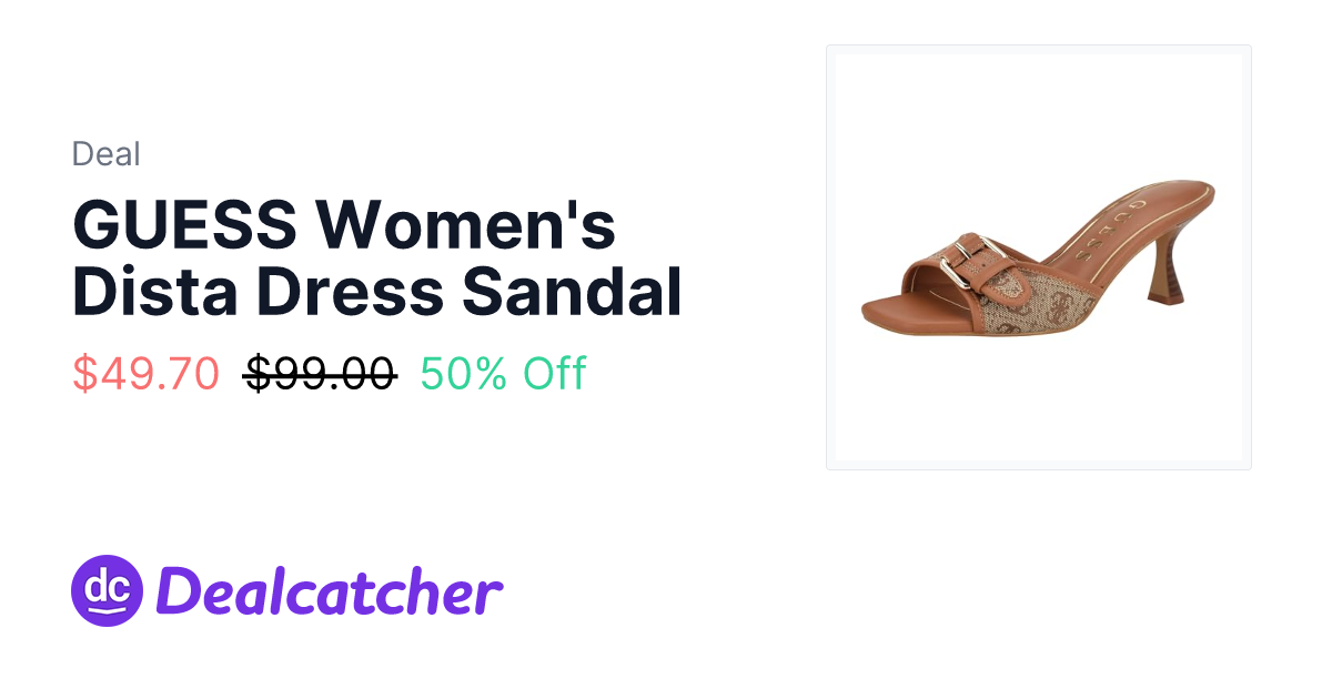 Amazon - GUESS Women's Dista Dress Sandal $49.70
