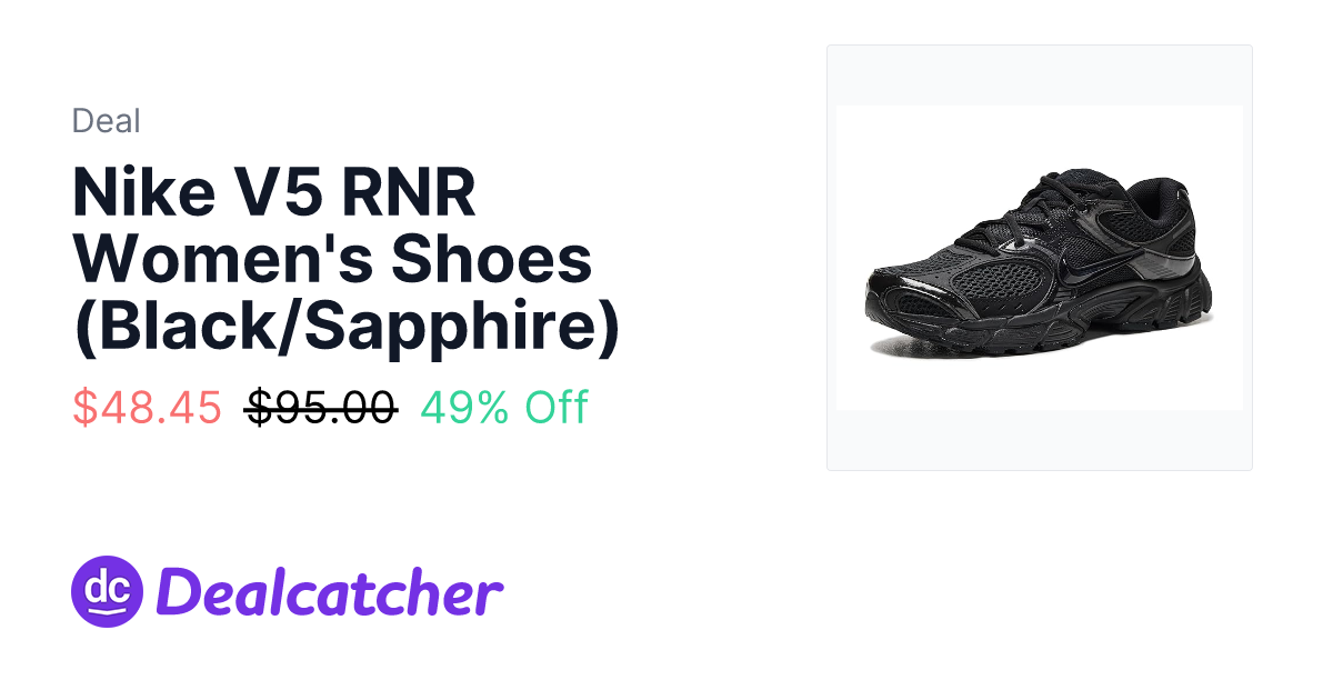 Zappos - Nike V5 RNR Women's Shoes (Black/Sapphire) $48.45