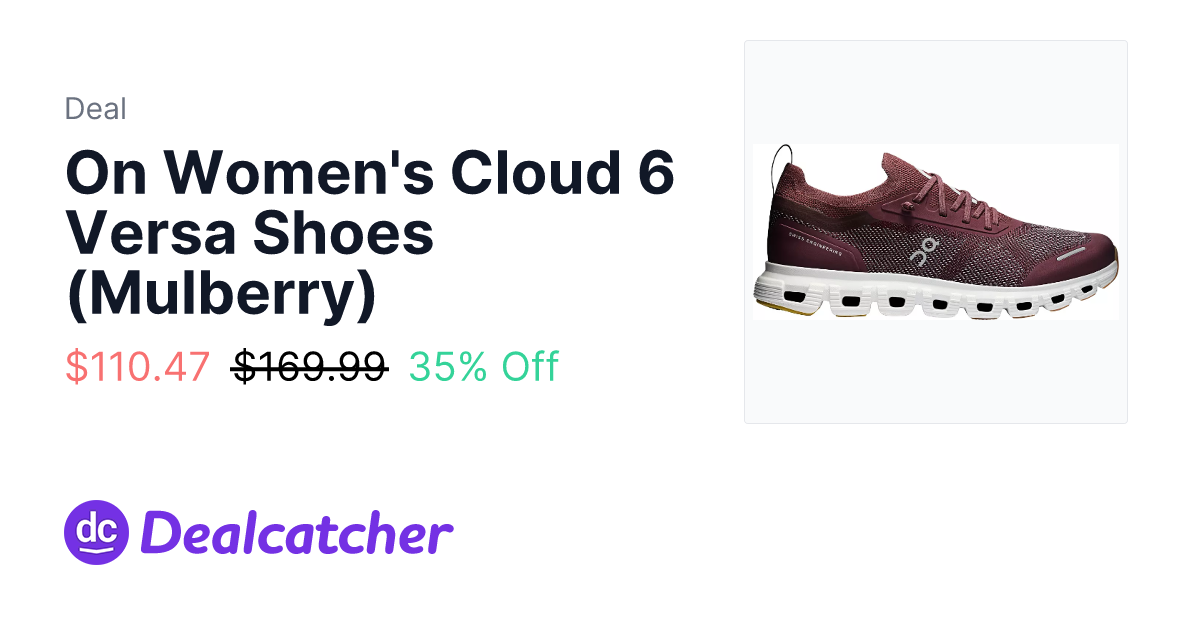 Dicks Sporting Goods - On Women's Cloud 6 Versa Shoes (Mulberry) $110.47