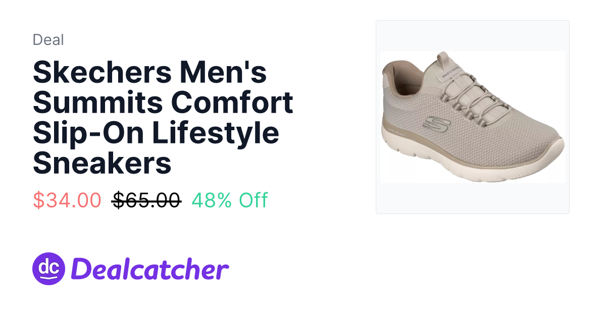 Macy's - Skechers Men's Summits Comfort Slip-On Lifestyle Sneakers $34.00