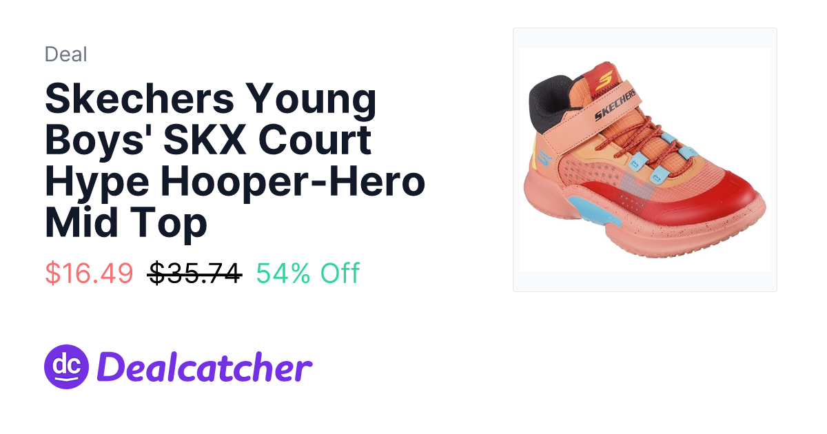 Amazon - Skechers Young Boys' SKX Court Hype Hooper-Hero Mid Top $16.49